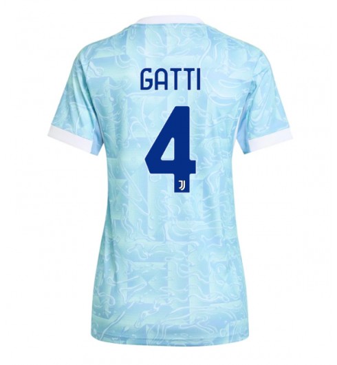 Juventus Federico Gatti #4 Venkovní Dres pro Dámské 2025-26 Krátký Rukáv Juventus Federico Gatti #4 Venkovní Dres pro Dámské 2025-26 Krátký Rukáv